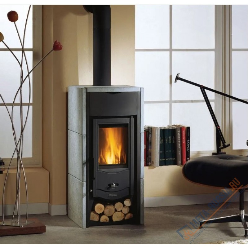 Печь-камин La Nordica Asia BII Petra (серый камень)