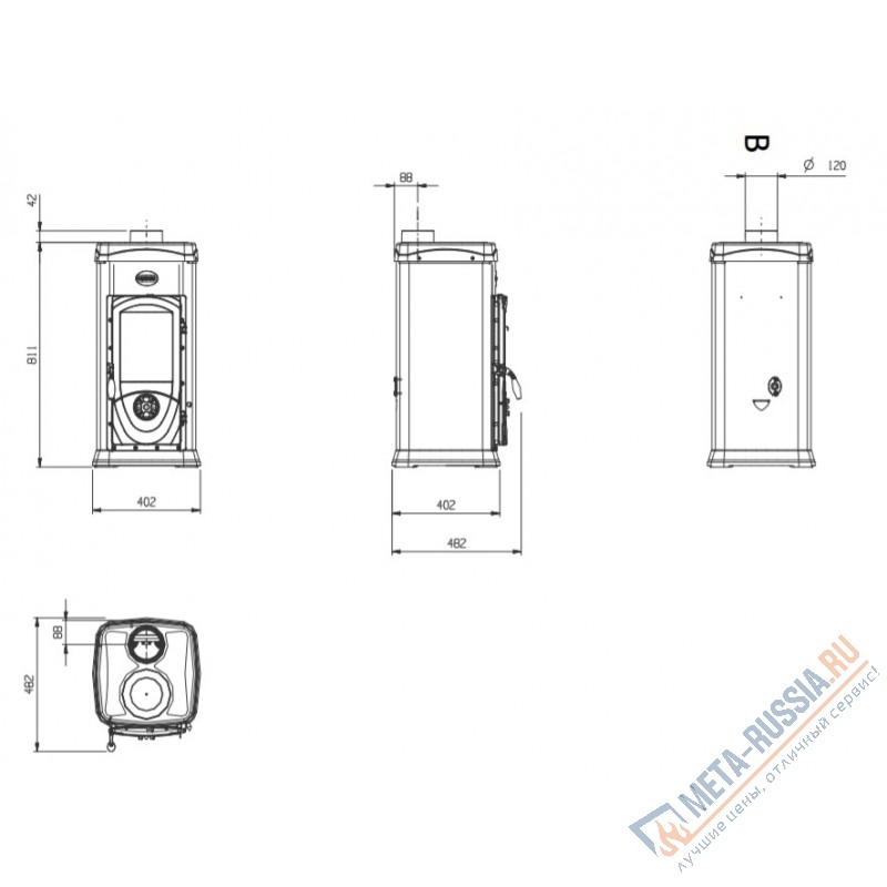 Печь-камин La Nordica Super Max Nero