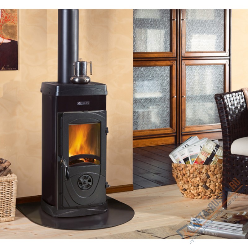 Печь-камин La Nordica Super Junior Nero черный - 5 кВт, ширина 36 см