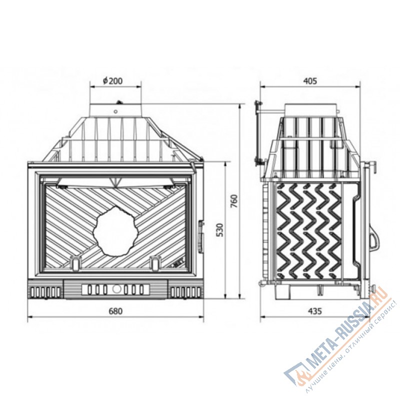 Каминная топка Kaw-Met W1