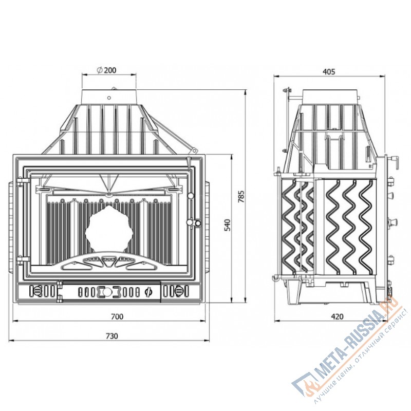 Каминная топка Kaw-Met W3