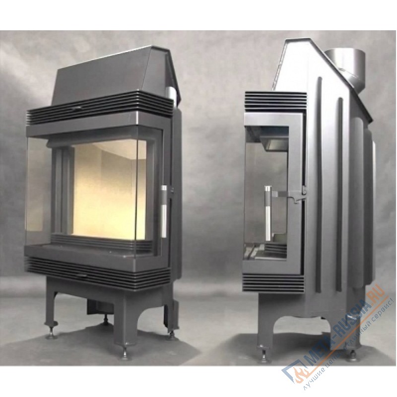 Каминная топка Kratki Blanka/LP/BS (угловое стекло слева-справа)