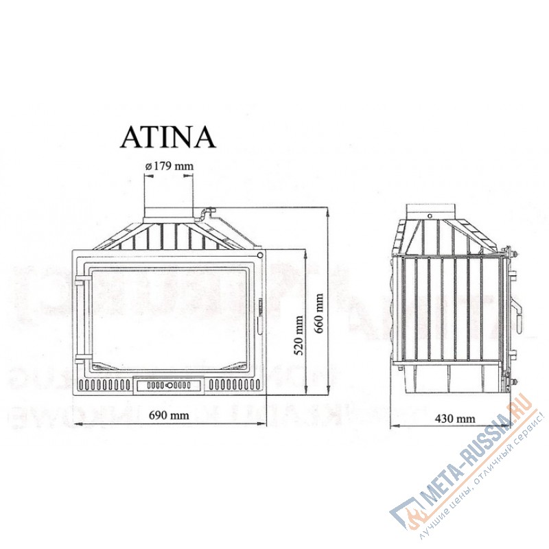 Каминная топка NORDflam Atina 
