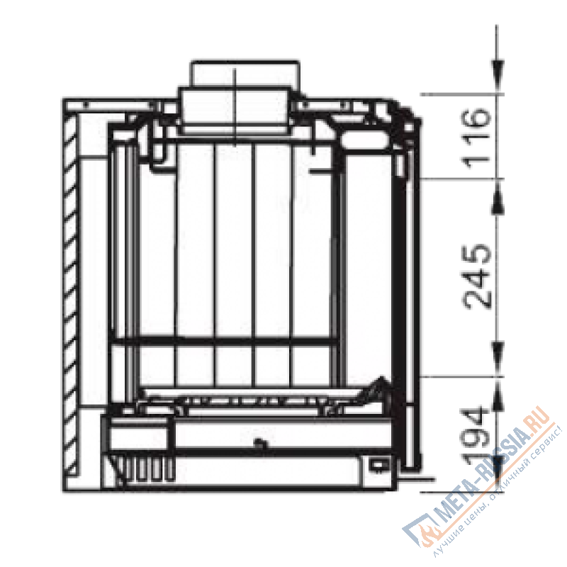 Каминная топка La Nordica Inserto 100 Crystal Ventilato