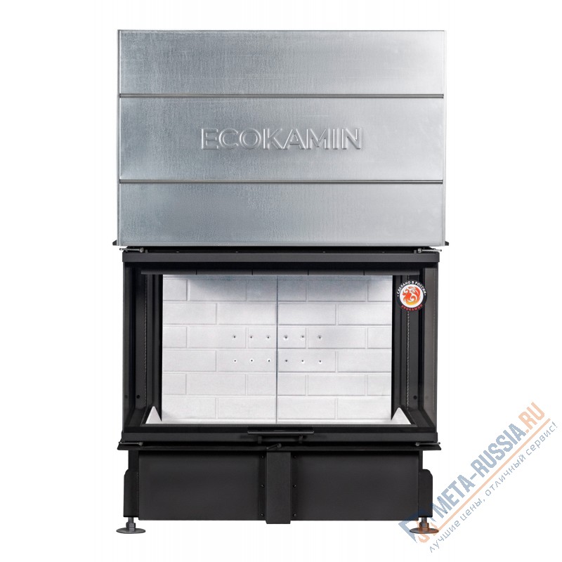 Каминная топка ЭкоКамин Дельта 1000 три стекла принтинг TDN1000