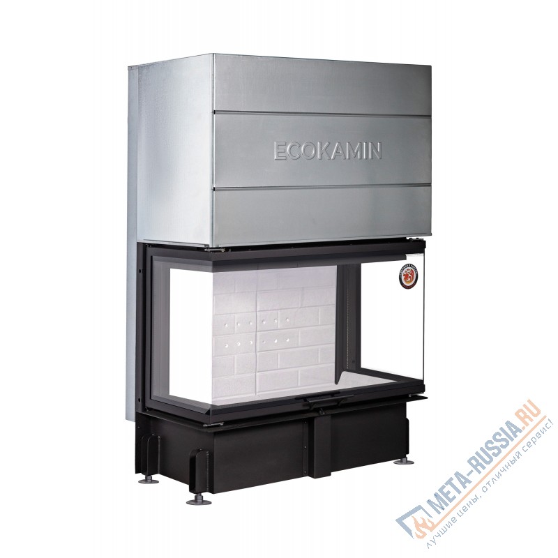 Каминная топка ЭкоКамин Дельта 1000 три стекла принтинг TDN1000
