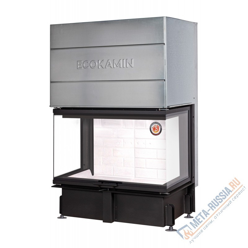 Каминная топка ЭкоКамин Дельта 1000 три стекла принтинг TDN1000
