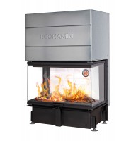 Каминная топка ЭкоКамин Дельта 1000 три стекла принтинг TDN1000