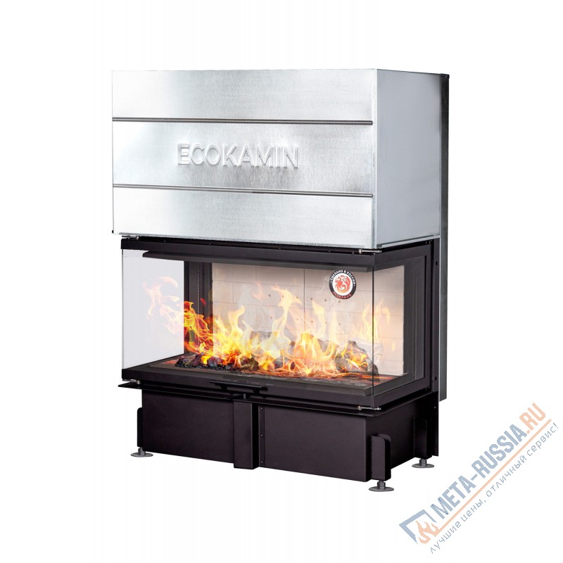 Каминная топка ЭкоКамин Дельта 1000К три стекла TDN1000K
