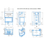Каминная топка ЭкоКамин Дельта 800L TDN800L два стекла левая принтинг