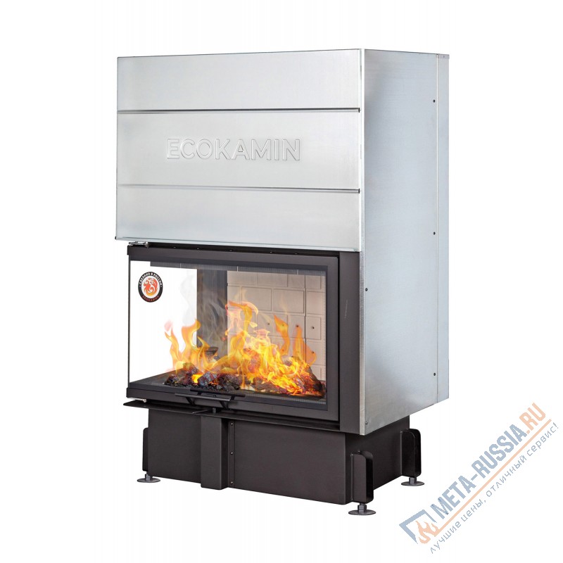 Каминная топка ЭкоКамин Дельта 800L TDN800L два стекла левая принтинг