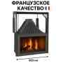 Каминная топка чугунная Ardenfire Камилла 900П с подъемной дверцей и стеклом — 18 кВт