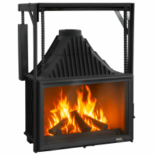 Каминная топка чугунная Ardenfire Камилла 900П с подъемной дверью со стеклом