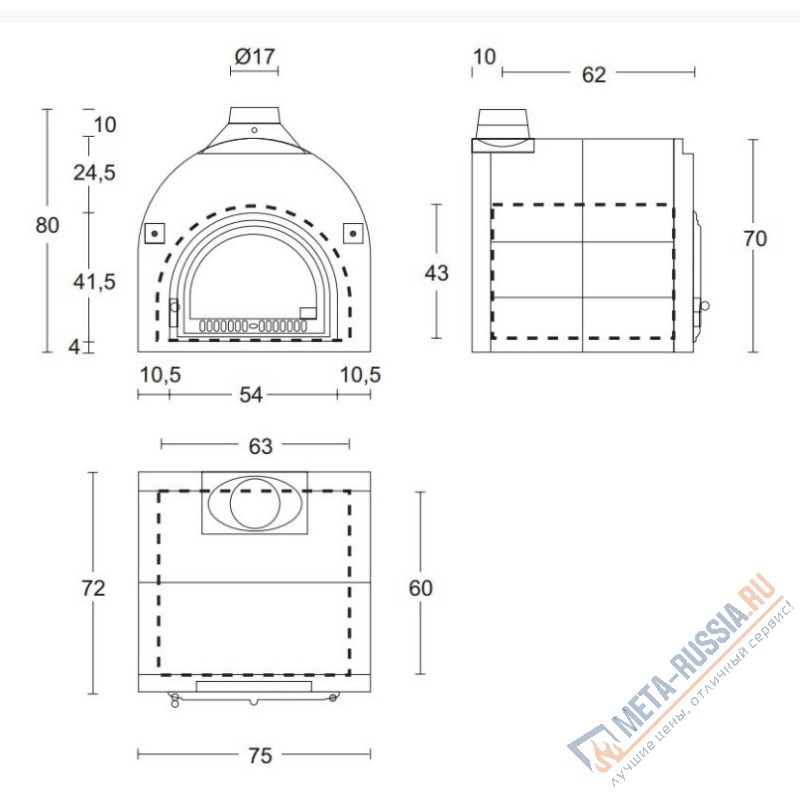 Печь для пиццы Piazzetta CHEF 72