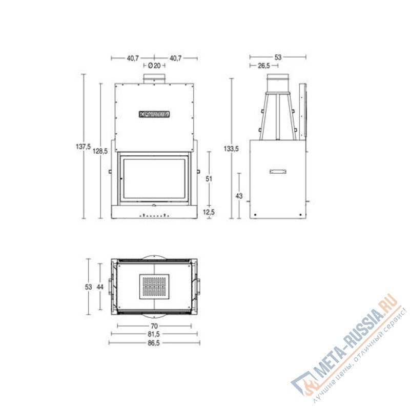 Каминная топка Piazzetta MA 260 B SL