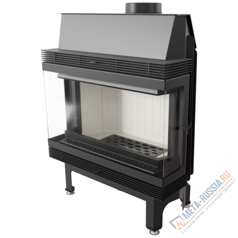 Каминная топка Kratki Blanka 670/570/LP/BS (угловое стекло слева-справа)