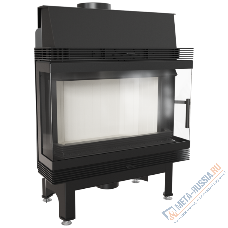 Каминная топка Kratki Blanka 670/570/LP/BS (угловое стекло слева-справа)