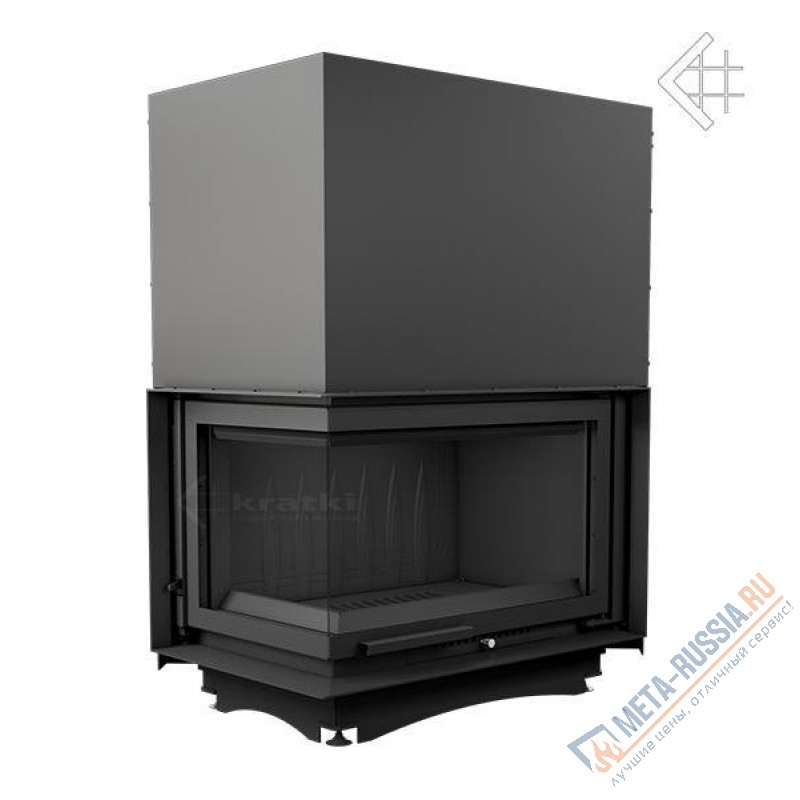 Каминная топка Kratki Oliwia/L/BS/G (угловое стекло слева, гильотина)