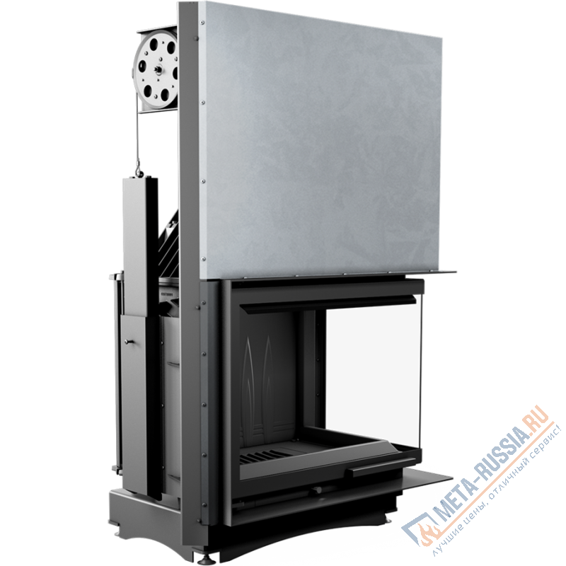 Каминная топка Kratki Amelia/P/BS/G (угловое стекло справа, гильотина)