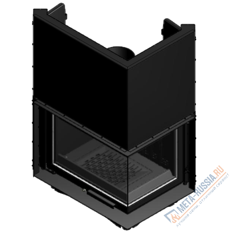 Каминная топка Kratki Zuzia/P/BS/G (угловое стекло справа, гильотина)