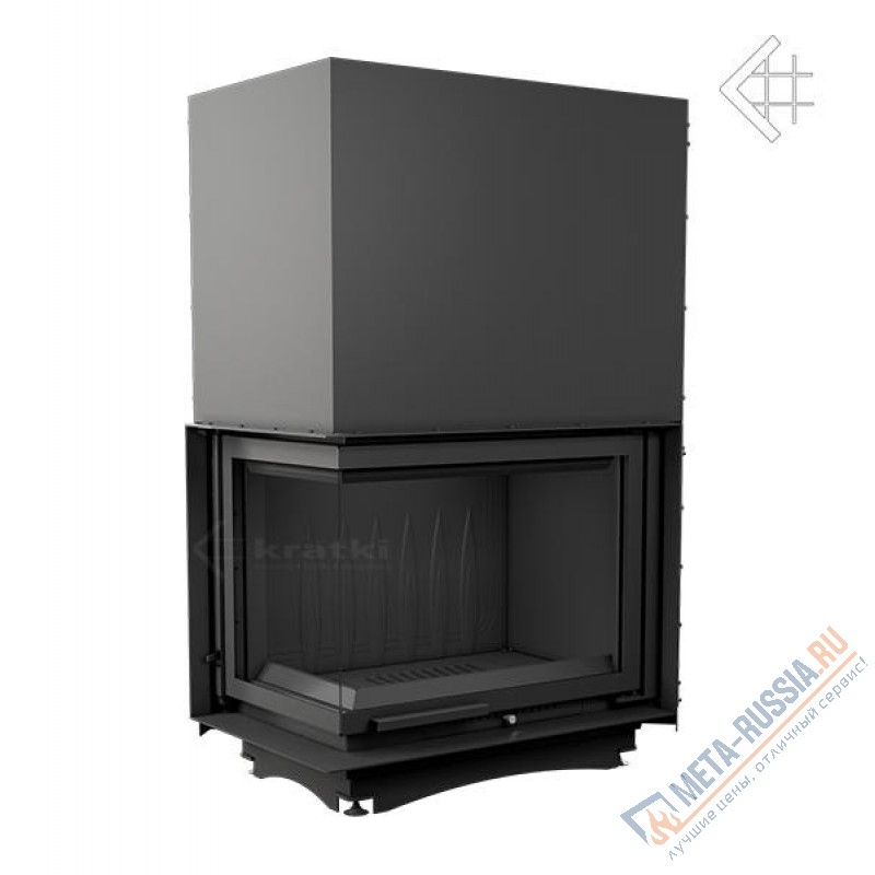 Каминная топка Kratki Amelia/L/BS/G (угловое стекло слева, гильотина)