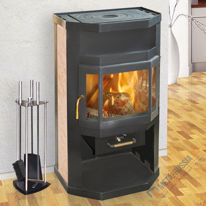 Печь-камин Мета Ока с плитой АОТ-6,0