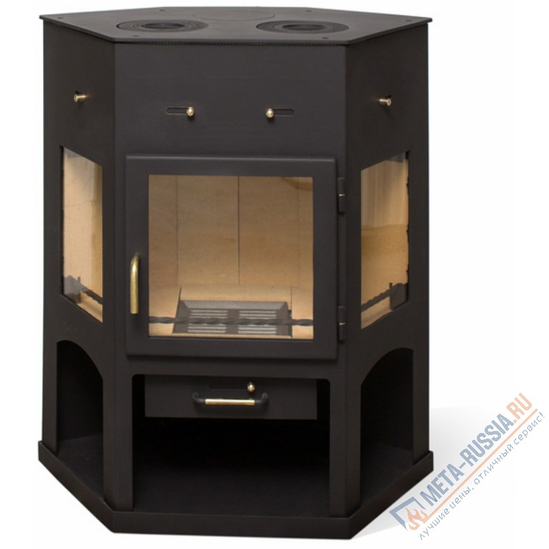 Печь-камин Мета-Бел Енисей с плитой АОТ-11,0 Печь-камин Мета-Бел Енисей с плитой АОТ-11,0
