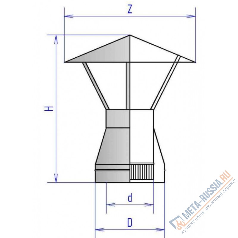 Зонт нержавейка Феникс 2Z