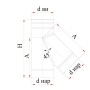 Тройник 45° дымоход Дымок нерж (AISI 439/0,5 мм)