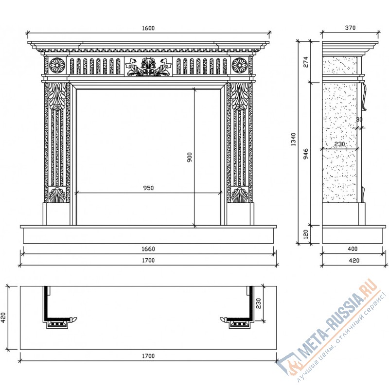 Каминный портал Madeira DAFNE II