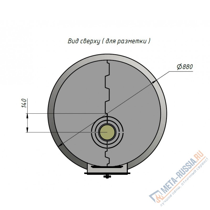 Печь круглая отопительная КДМ ПКО-40