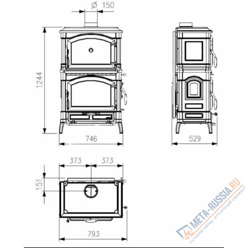 Печь камин La Nordica Cast Iron (Isotta Forno)