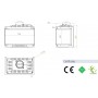 Каминная топка ECHA-TECH ECT Font/700/LR 14 кВт, 738/X/451, трехстороннее стекло