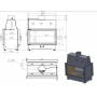 Каминная топка ECHA-TECH ECT Double, 90x51/C , 900/510 туннель, футеровка чугун