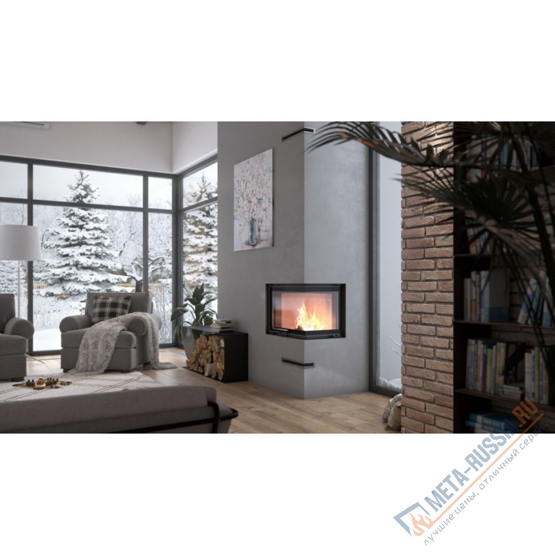 Каминная топка DEFRO HOME INTRA ME BP G, 924/548/498 мм, угловое стекло справа, гильотина