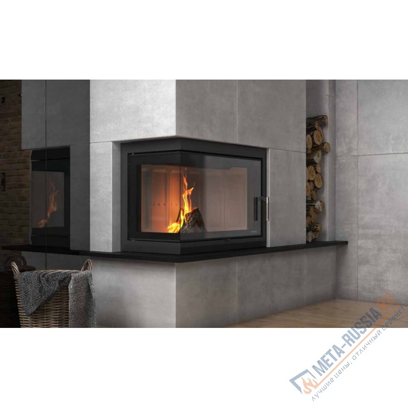 Каминная топка DEFRO HOME INTRA ME BL, 907/535/482 мм, угловое стекло слева