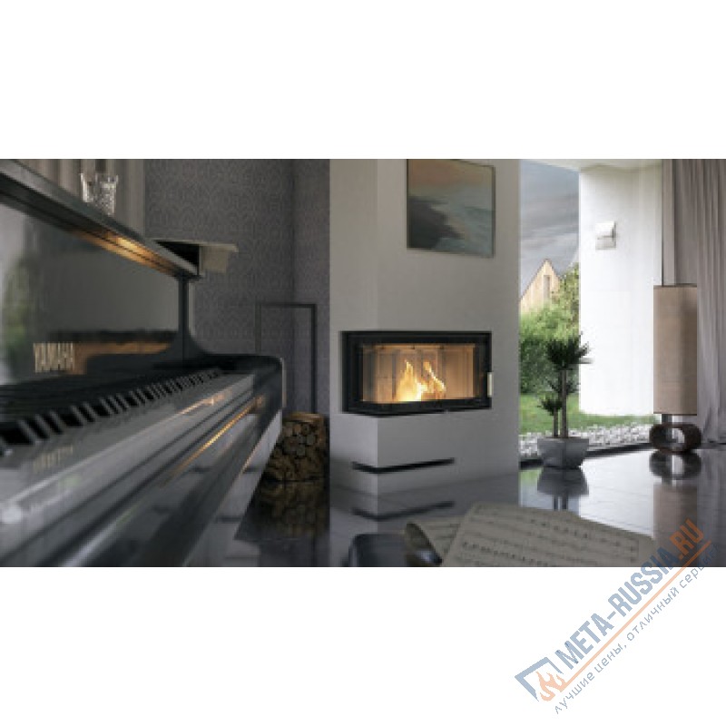 Каминная топка DEFRO HOME INTRA SLIM ME BL, 834/465/337 мм, угловое стекло слева