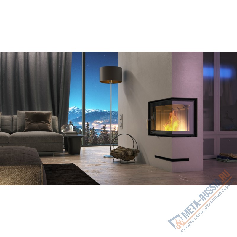 Каминная топка DEFRO HOME INTRA SLIM ME BP, 834/465/337 мм, угловое стекло справа