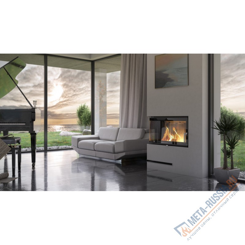 Каминная топка DEFRO HOME INTRA SLIM SM BL, 667/465/337 мм, угловое стекло слева