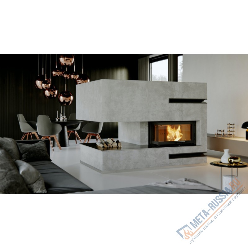 Каминная топка DEFRO HOME INTRA SM BL G SLIM, 683/478/352 мм, угловое стекло слева, гильотина