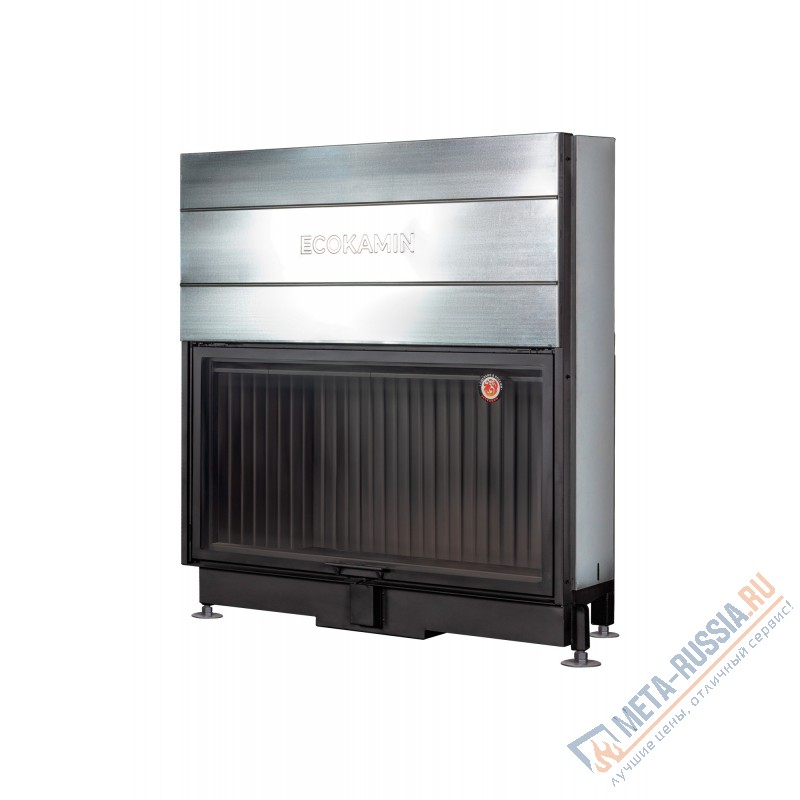 Каминная топка ЭкоКамин Вега 1600 PB черный шамот подовое горение TBN1600PB
