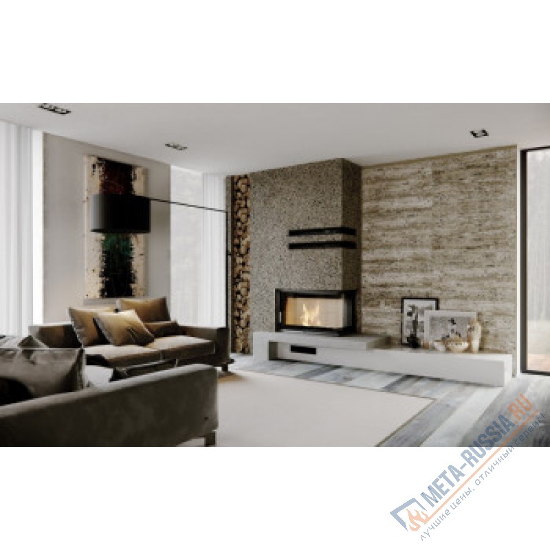 Каминная топка DEFRO HOME INTRA SM BP MINI, 667/465/412 мм, угловое стекло справа
