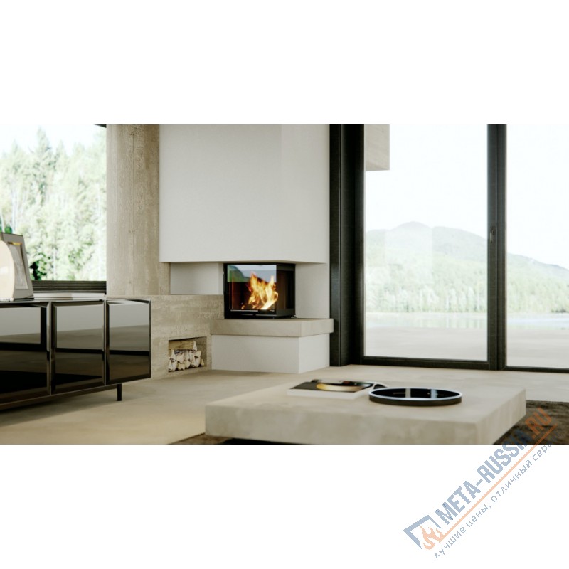 Каминная топка  DEFRO HOME INTRA XSM BL MINI G, 519/478/430 мм, угловое стекло слева, гильотина