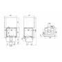 Каминная топка  DEFRO HOME INTRA XSM BL MINI G, 519/478/430 мм, угловое стекло слева, гильотина