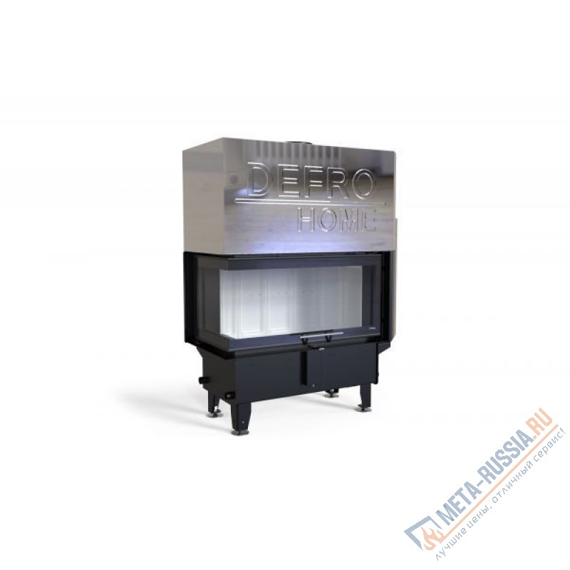 Каминная топка  DEFRO HOME RIVA ME BL G SHORT, 923/478/500 мм, угловое стекло слева, с водяным контуром, гильотина