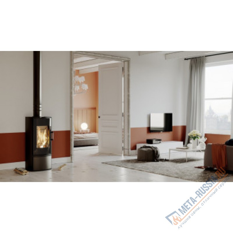 Печь-камин DEFRO HOME ORBIS, черная сталь