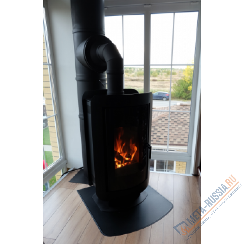 Печь-камин DEFRO HOME OVAL, черная сталь