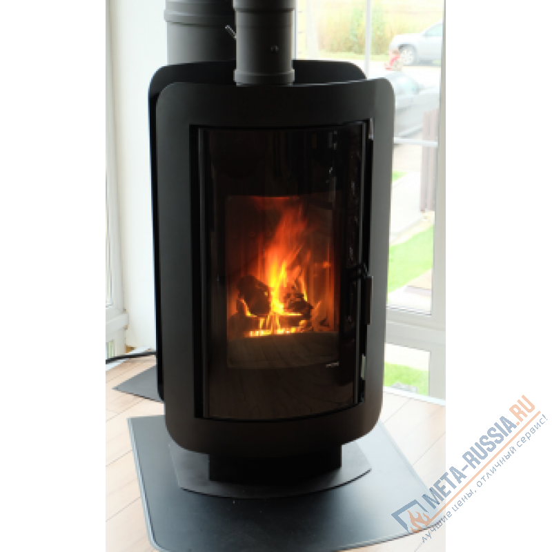 Печь-камин DEFRO HOME OVAL, черная сталь