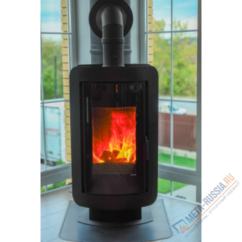 Печь-камин DEFRO HOME OVAL, черная сталь