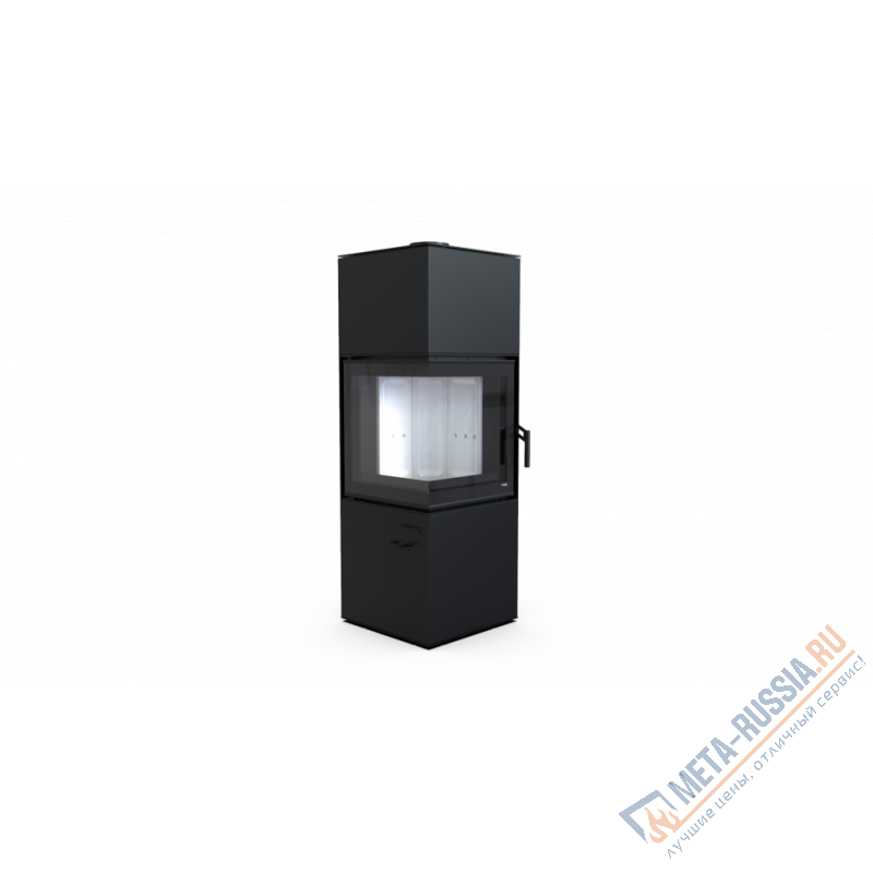 Печь-камин DEFRO HOME QUADROOM,  черная сталь